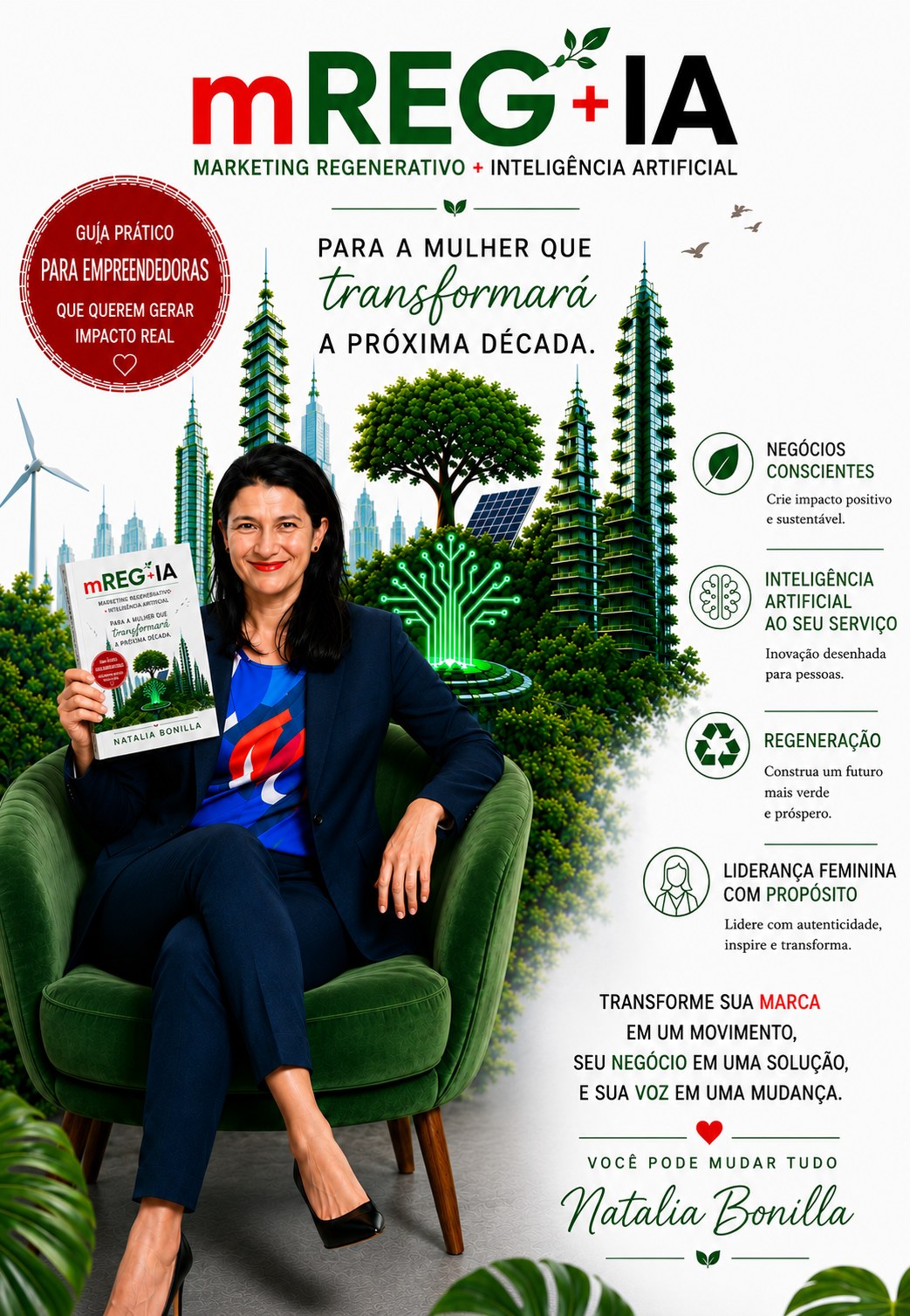 Portada del libro A Mulher Que Decide Sua Próxima Década, mREG+IA, de Natalia Bonilla